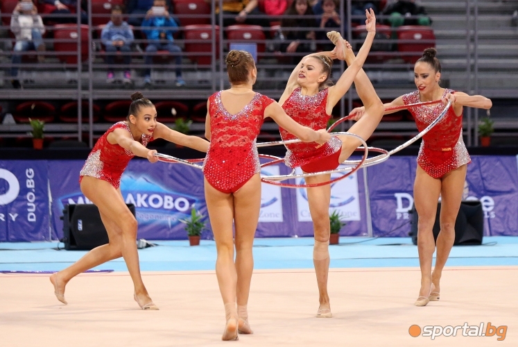  Българският отбор по художествена гимнастика на Sofia World Cup 